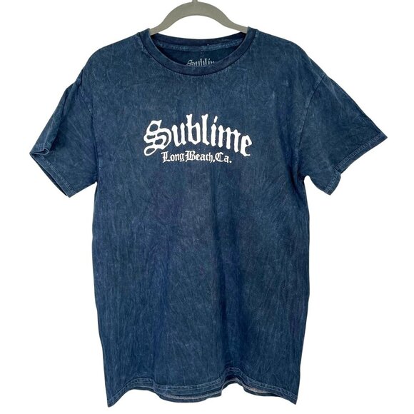 NWOT Sublime Band Tee Blue Medium 100% Cotton Licensed Merch Ska Punk Reggae - Picture 1 of 10